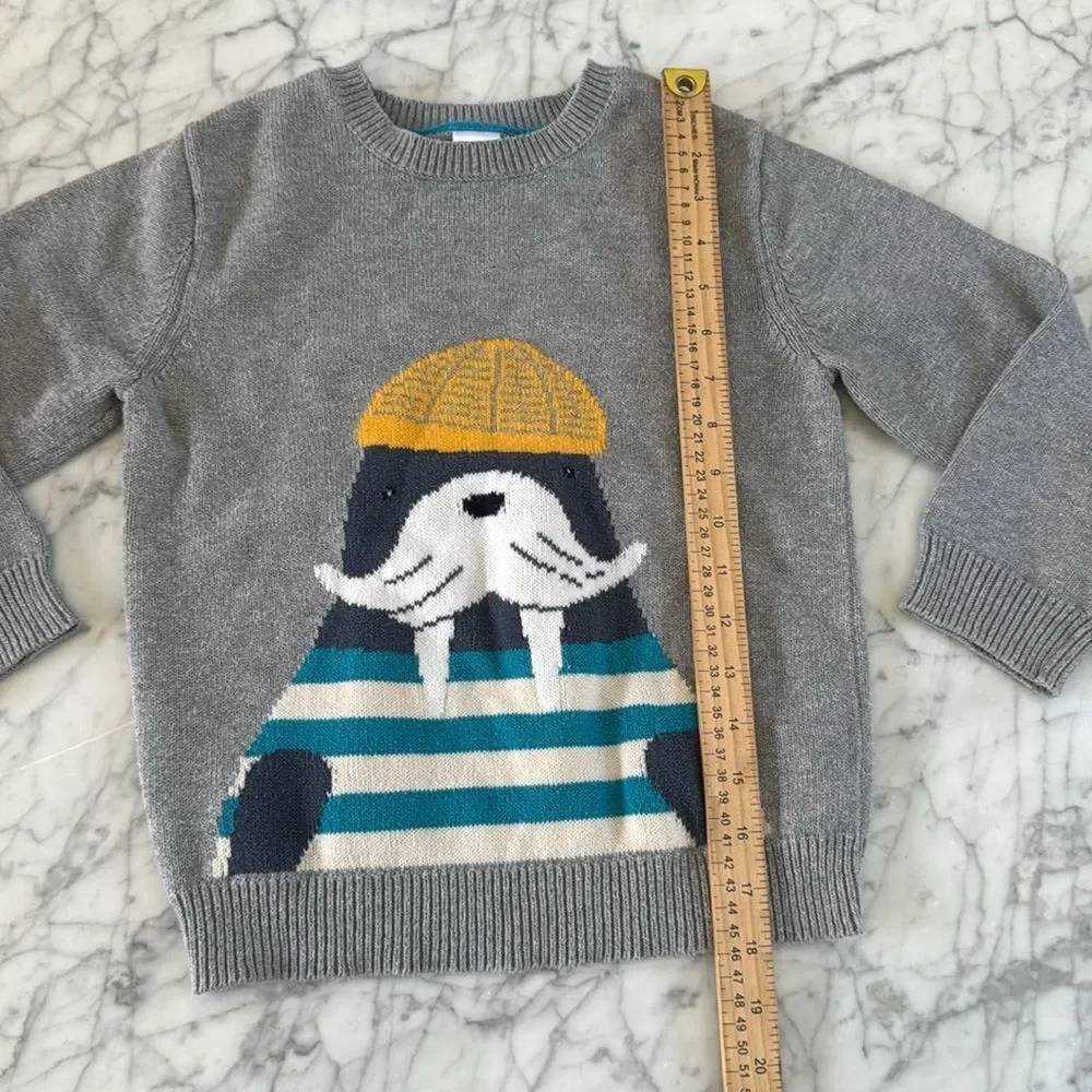 Gymboree 2015 Walrus Anchors Away Sweater Sz 5T